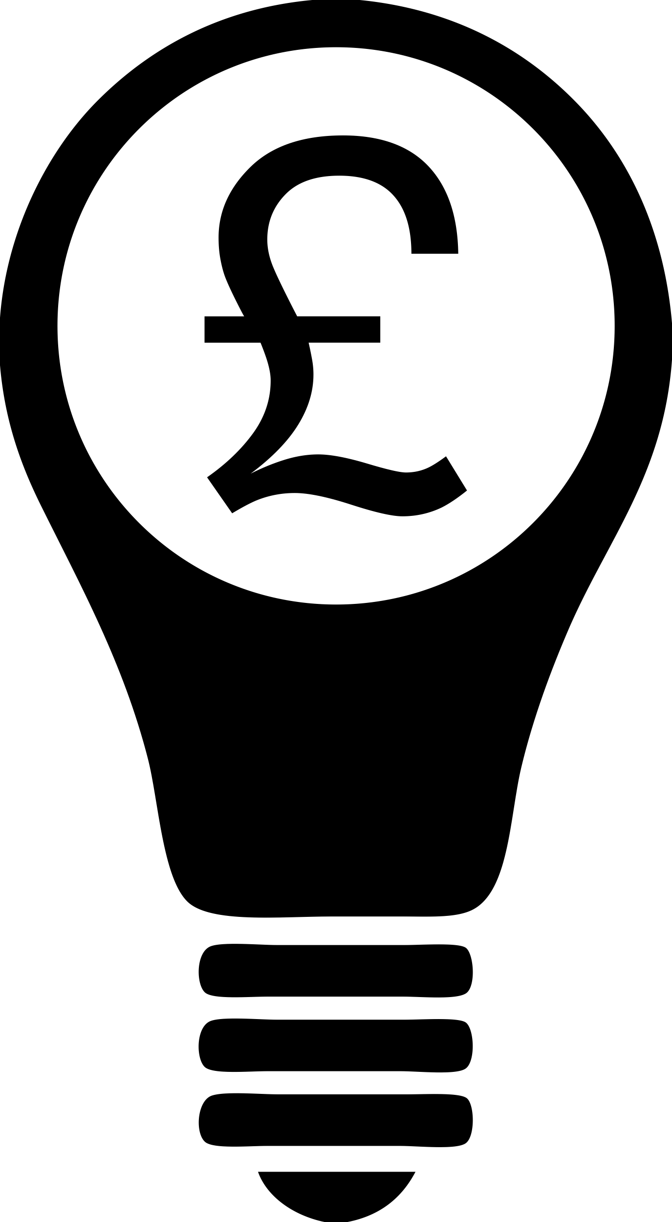 Light Bulb With British Pund Symbol Vinyl Svg File Free Vectors